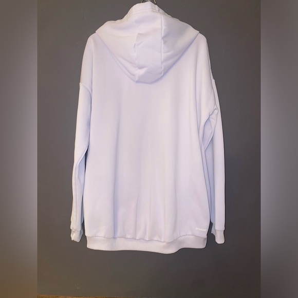 ADIDAS WOMENS GEAR UP AEROREADY PULLOVER HOODIE SWEATSHIRT LILAC PURPLE LOGO LG - Picture 8 of 13